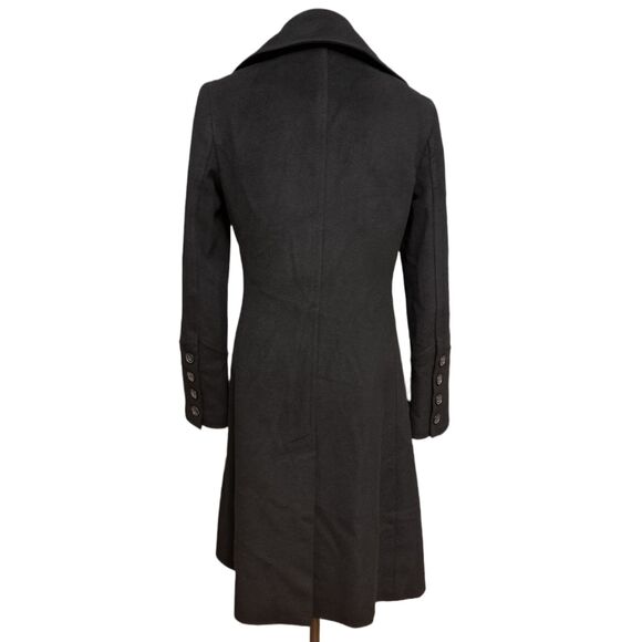 Theory Luxury Black Wool Angora Cashmere Double Breasted Coat S USA Early Y2K - Picture 7 of 11